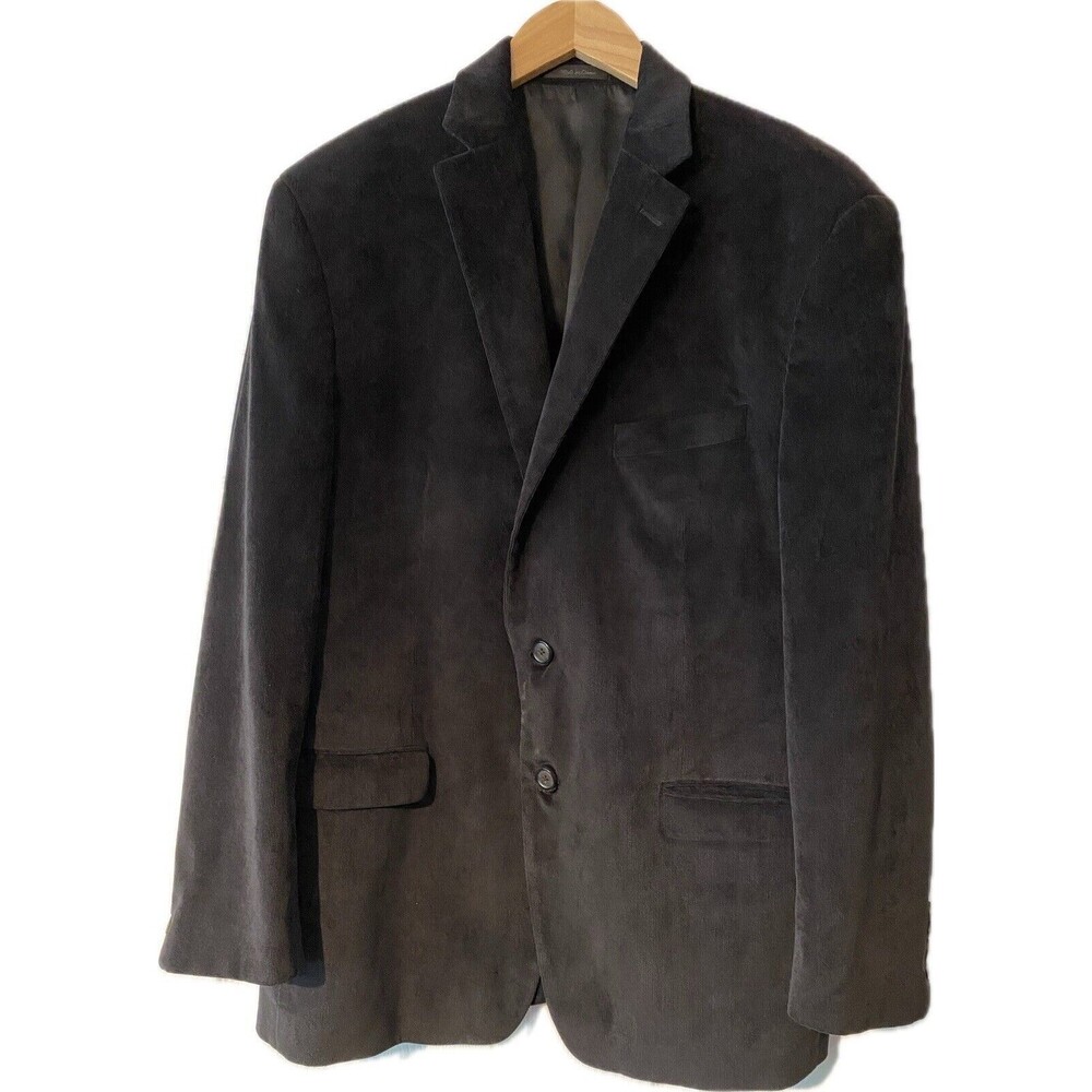 Lauren Ralph Lauren Men's Black Corduroy Blazer no sz tag 31" Long 44" chest XL